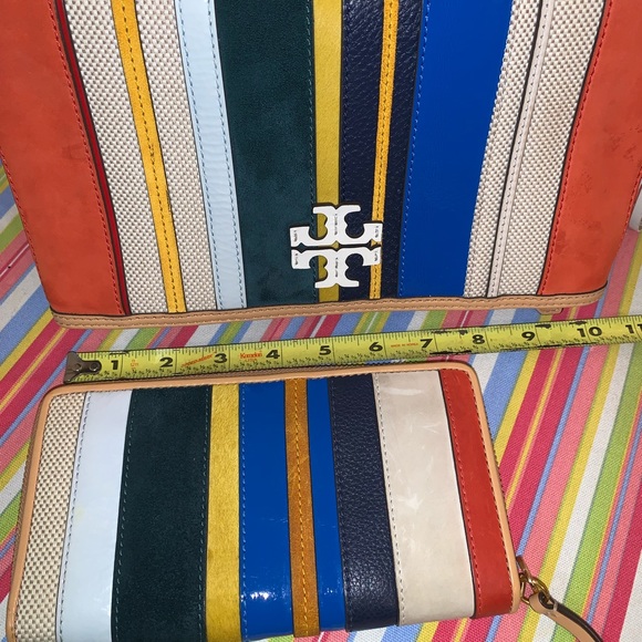 Tory Burch McGraw striped crossbody/clutch bag - Picture 9 of 12